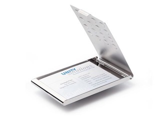 Визитница Durable, хромированная