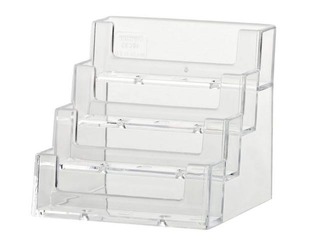 Business card holder with 4 compartments