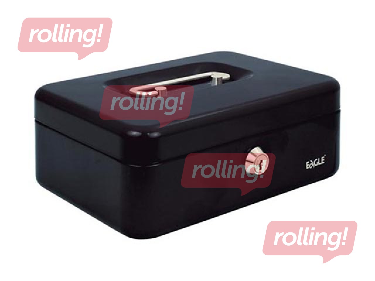 Naudas kaste Eagle 8878S, metāla, melna 