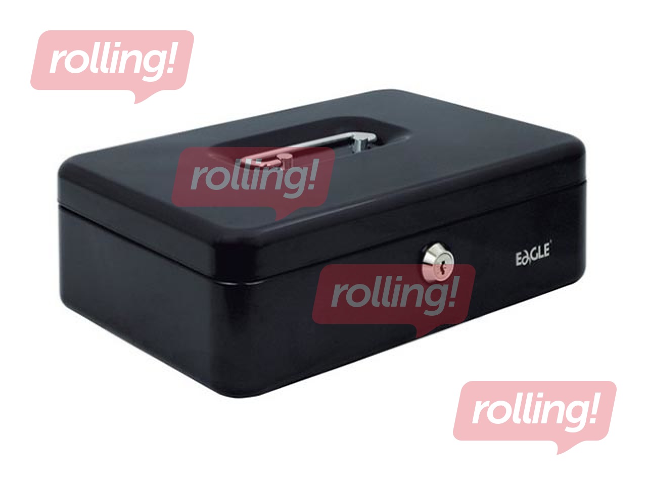 Naudas kaste Eagle 8878M, metāla, melna