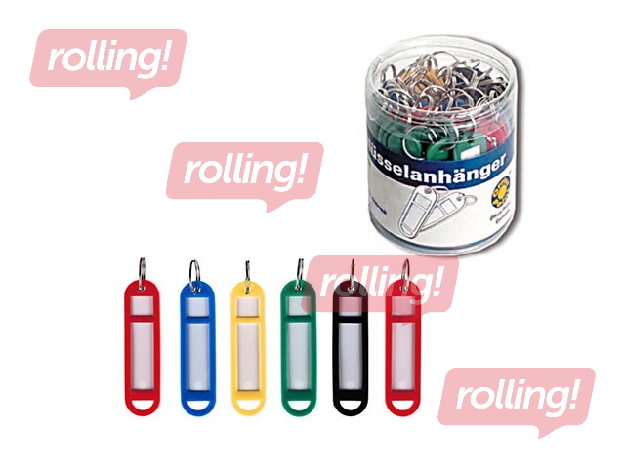 Atslēgu piekariņi Office Point, dažādas krāsas, 50 gab.