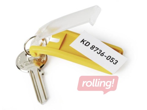 Key clip Durable, yellow, 6 pcs.