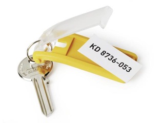 Võtmehoidja Durable, kollane, 6 tk.