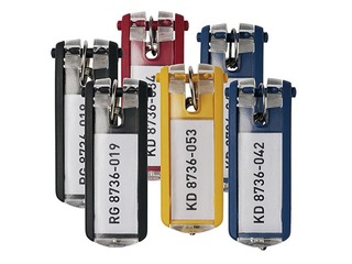 Atslēgu piekariņi Durable, dažādas krāsas, 6 gab.