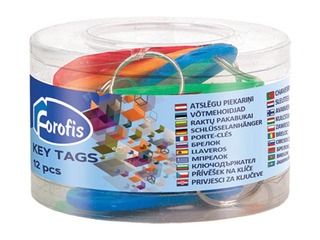 Plastic Key-ring Forofis, assorted, 12 pcs.