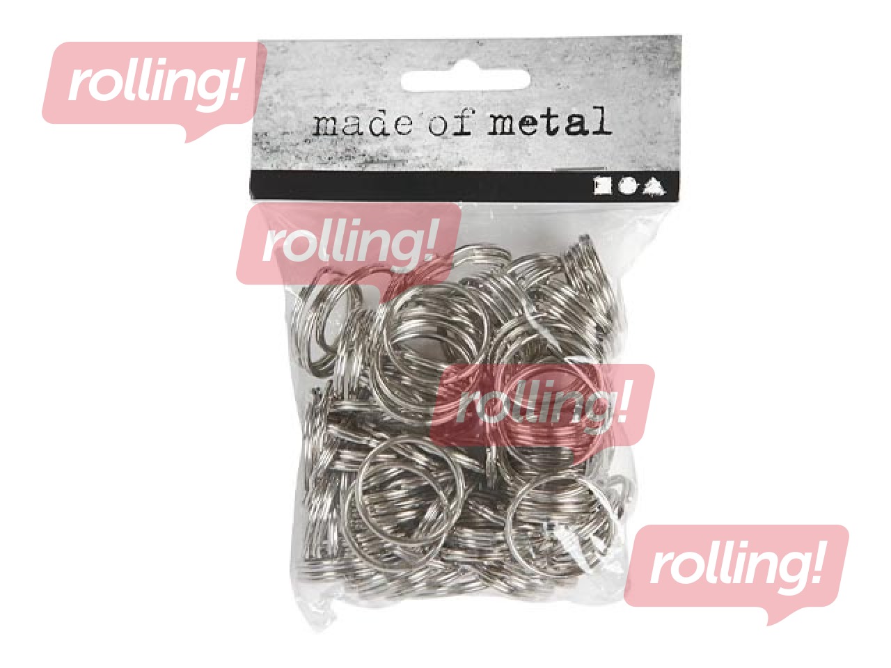 Atslēgu piekariņu riņķis, 25mm, 100 gab.