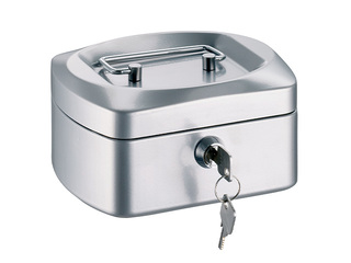 Cash box Alco, metal, silver, 155x80x120mm
