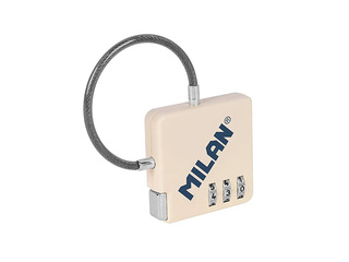 Combination key lock, beige, 6.5x6.8x0.9cm