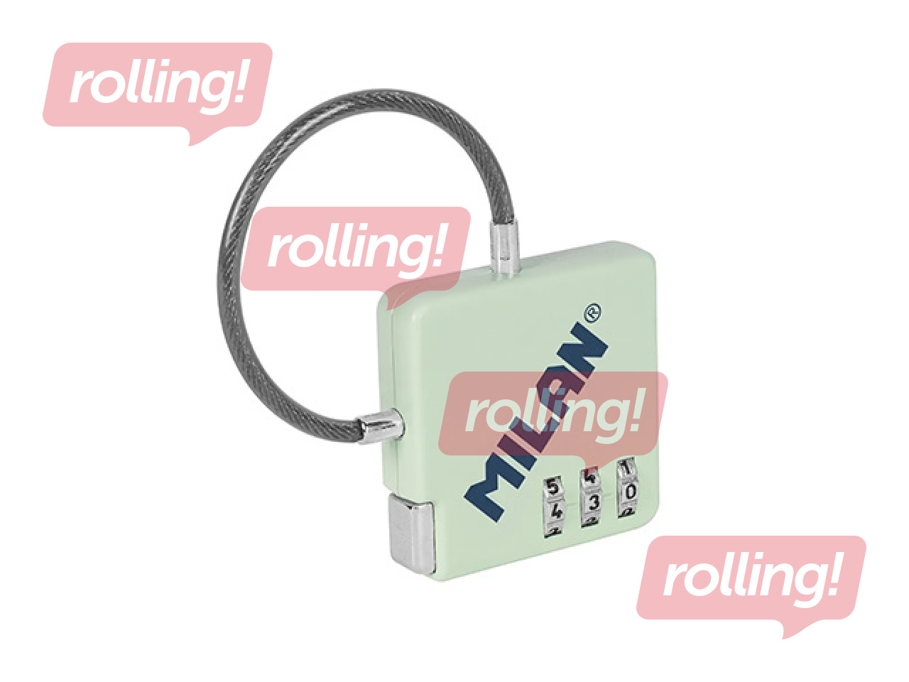 Atslēgu piekariņš ar kodu, zaļš, 6.5x6.8x0.9cm