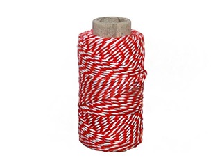 Notāru diegs, sarkans/balts, 35m