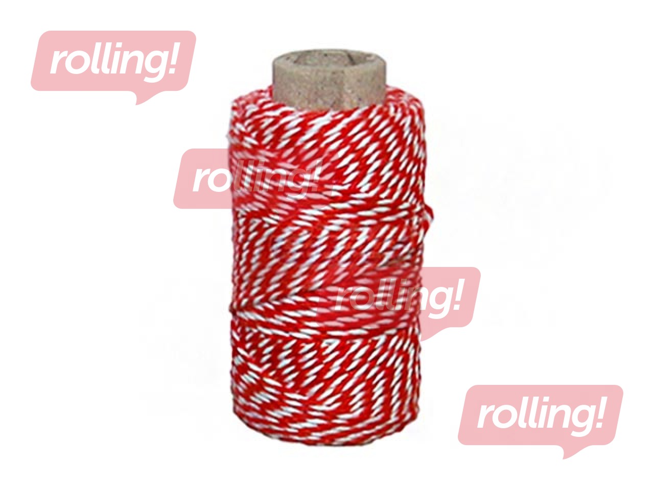 Notāru diegs, sarkans/balts, 35m