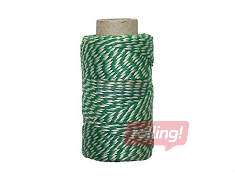 Notāru diegs, zaļš/balts, 35m