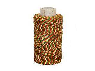Cotton for documents stiching, yellow/green/red, 35m