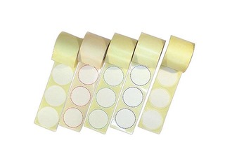 Stickers for notaries with red robot edge, diam.53 mm, 500 pcs., White