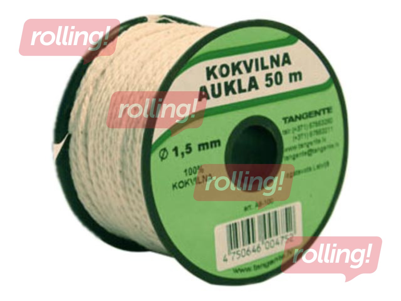 Aukla dokumentu iešūšanai baltā krāsā D1.8mm - 50m 