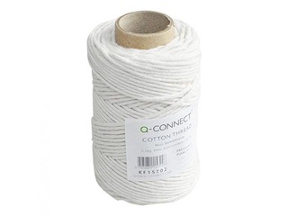 Cotton thread Q-Connect, waxed, white, 80m