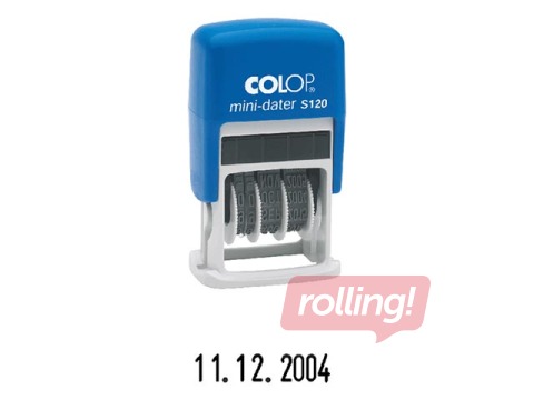 Date stamp Colop S120, numbers, black ink