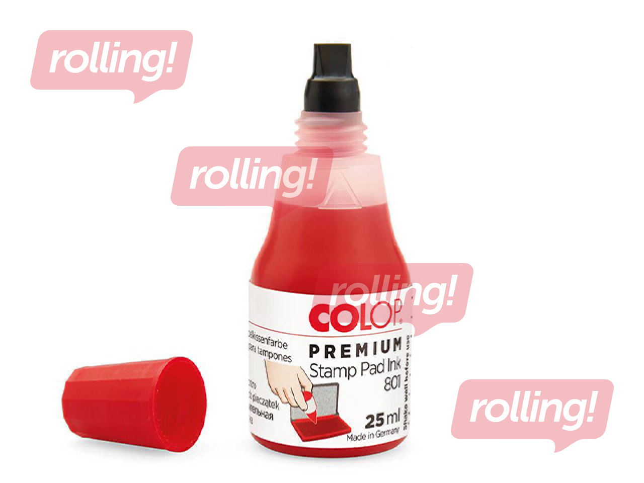 Zīmogu tinte Colop, sarkana, 25ml