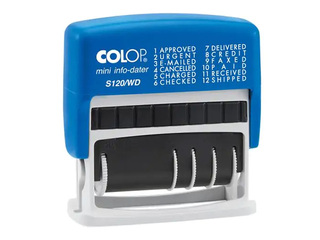 Datumzīmogs Colop S120/WD, ar tekstu (ENG), melna tinte