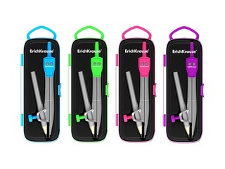 Metal compass with pencil ErichKrause, 123 mm, assorted