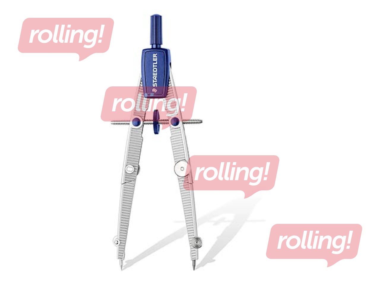 Cirkulis ar zīmuļa turētājiem un lineālu Staedtler Noris 550 01/02, zils