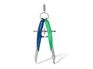 Kompass Staedtler, 556, metall, roheline/sinine