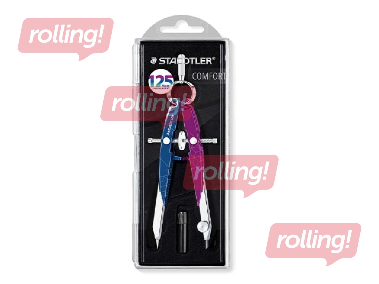 Cirkulis Staedtler, 556, metāla, rozā/zils