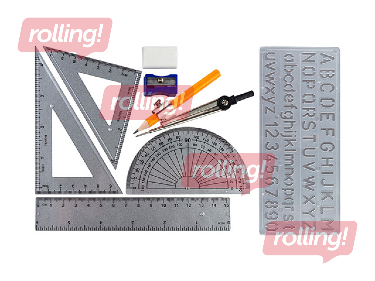 Rasēšanas komplekts Centrum, 9 piederumi