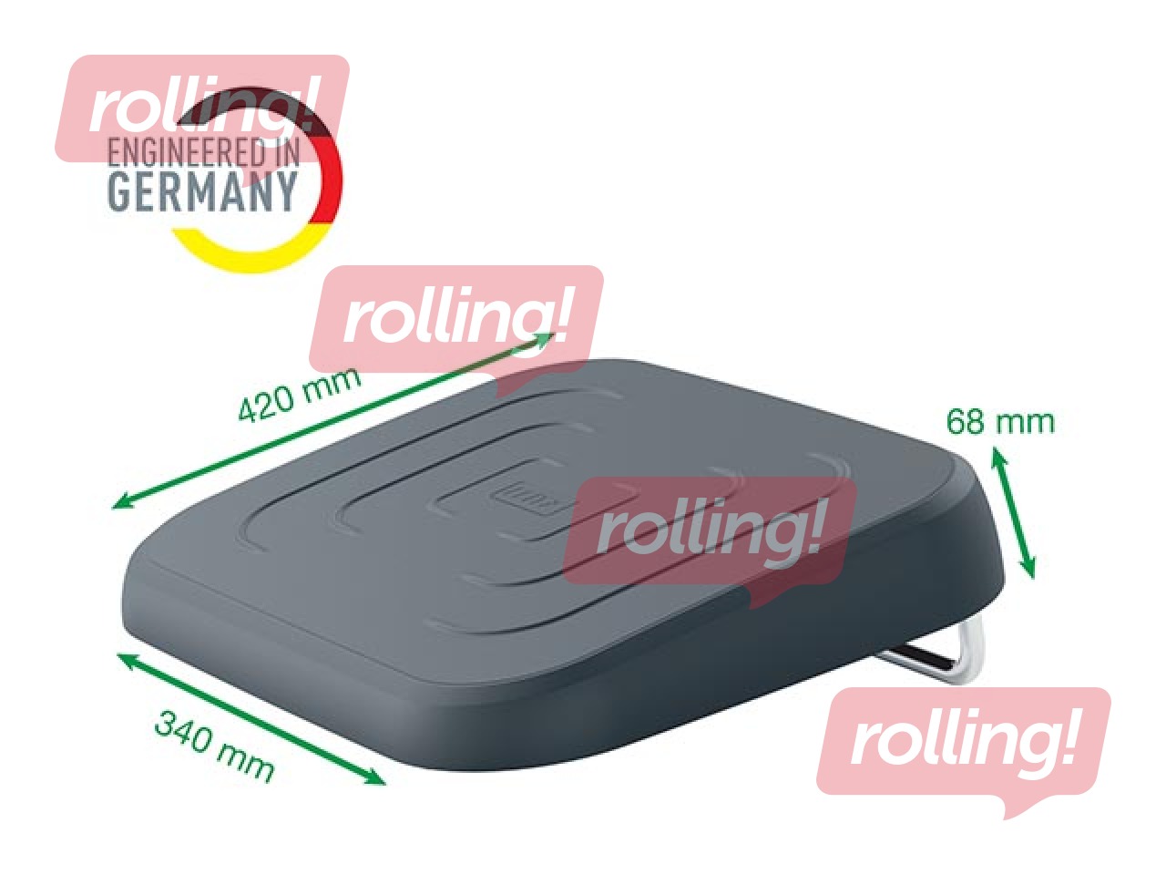 Kāju paliktnis Leitz, pielāgojams, pelēks