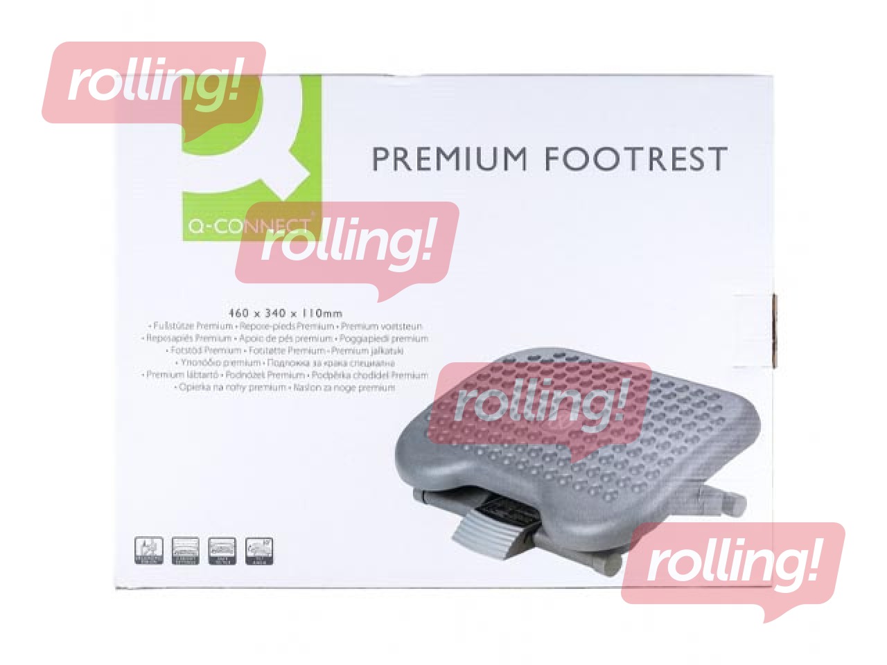Footrest Q-Connect, Premium, gray
