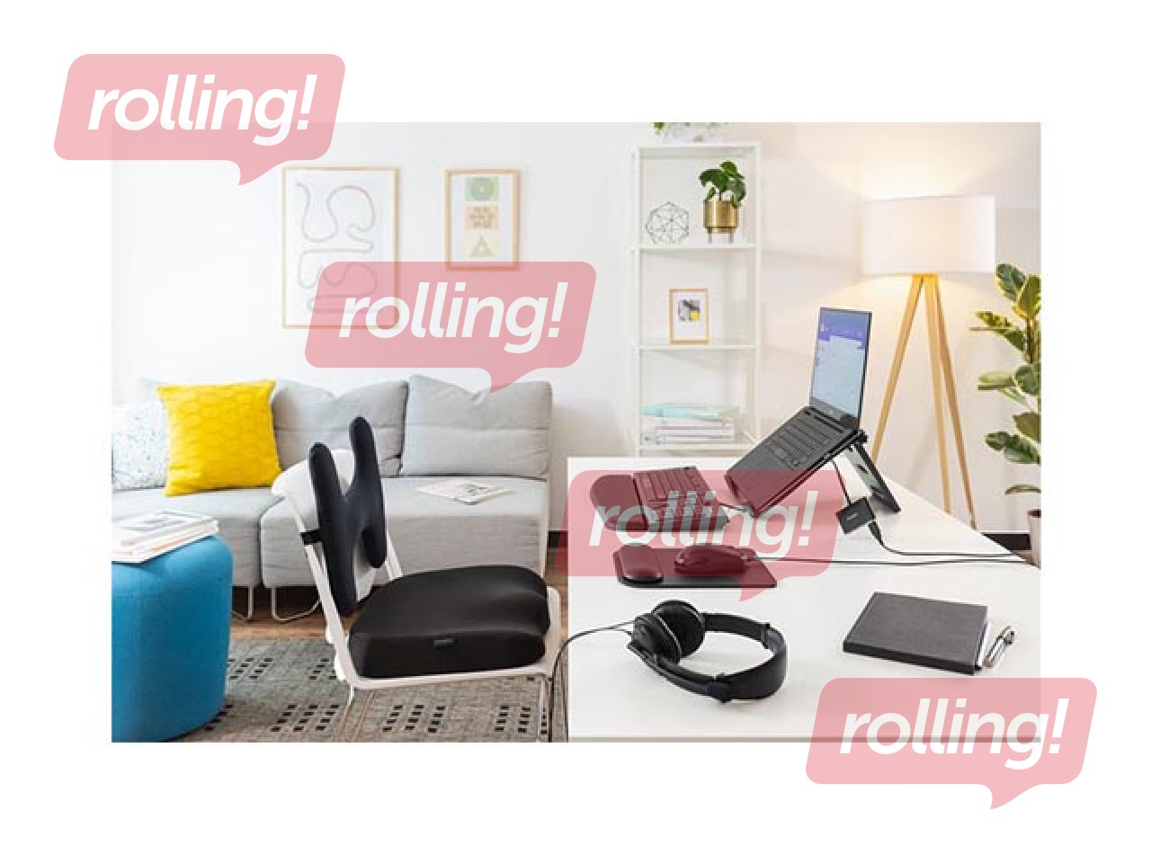 Pehme istmepadi Kensington Ergonomic Memory Foam, must