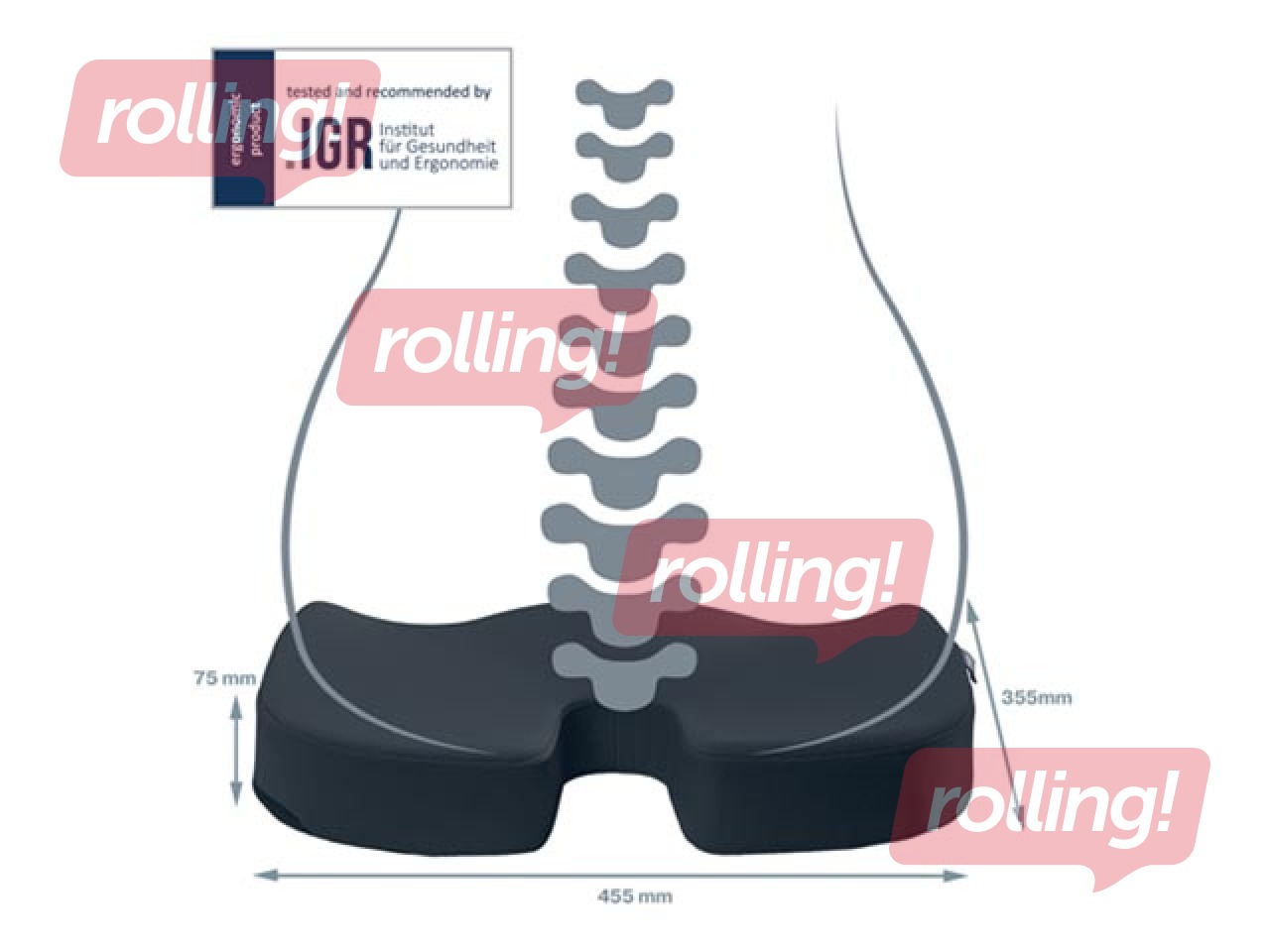 Krēsla paliktnis Leitz Ergo Cosy Cushion, pelēks