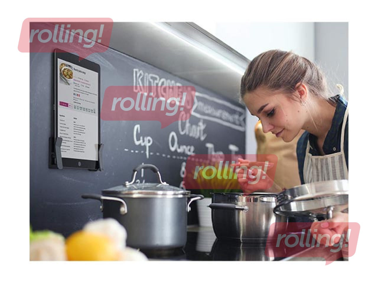 Planšetdatora sienas turētāji Durable, melni, 2 gab.