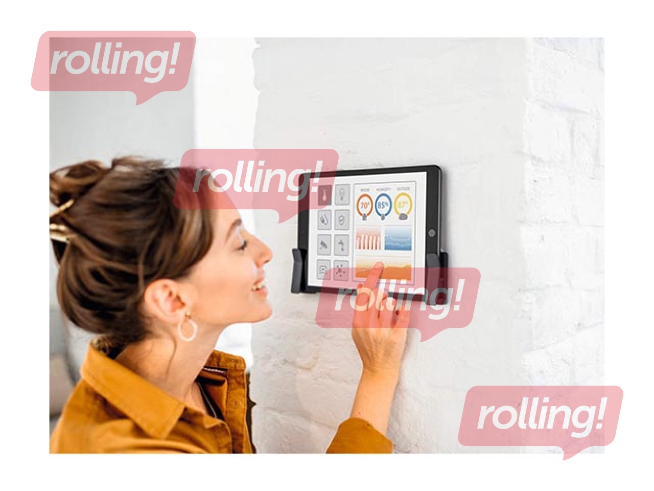 Tahvelarvuti seinahoidik Durable, must, 2 tk.