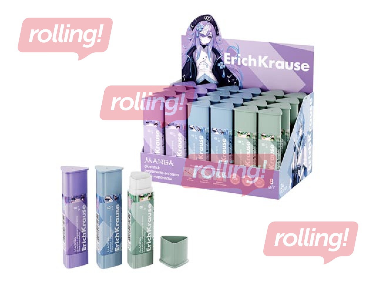 Līmes zīmulis ErichKrause, Manga, trijstūra forma, 8g