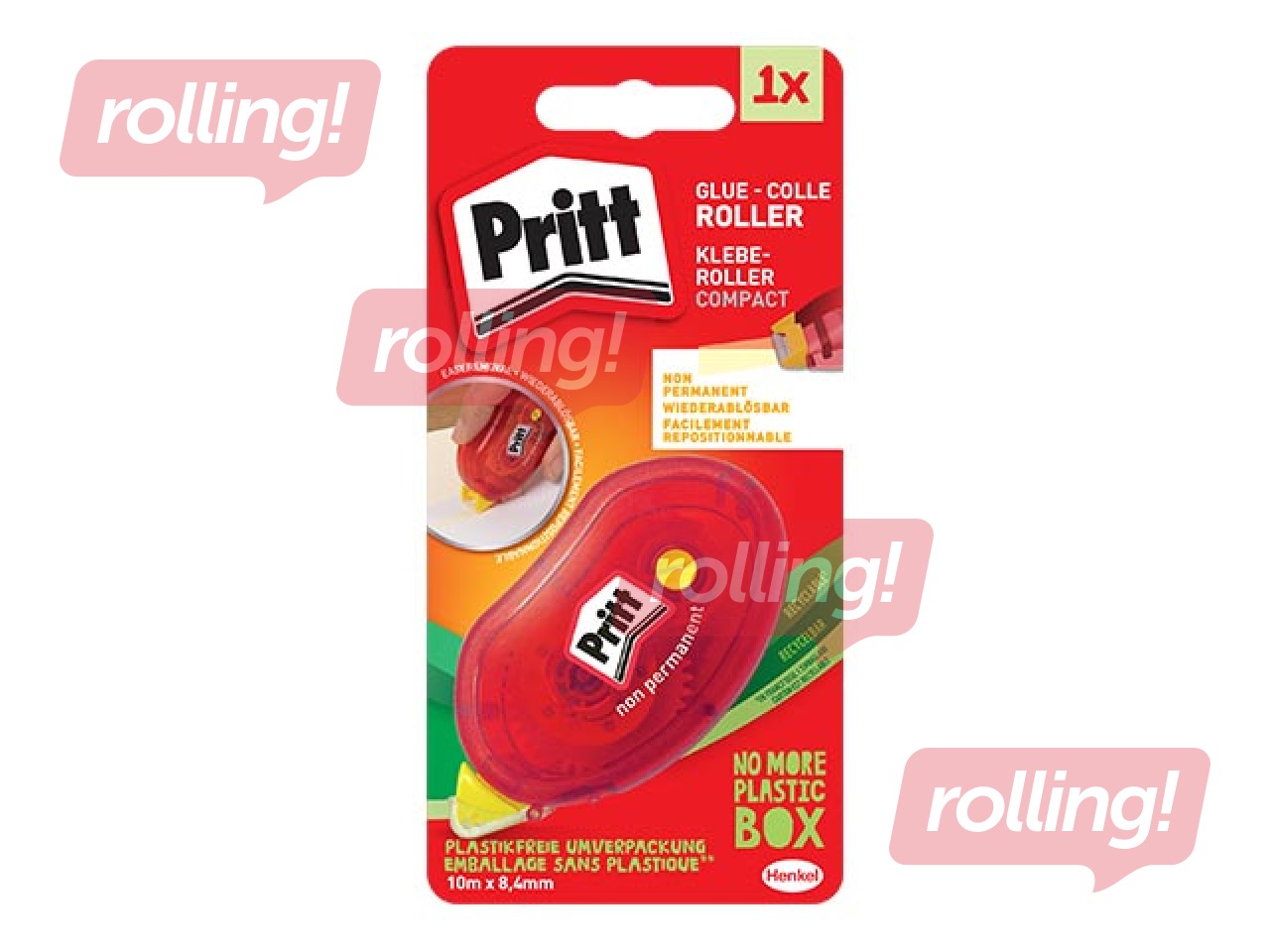 Glue roller Pritt, 8.4mm x 10m, non permanent