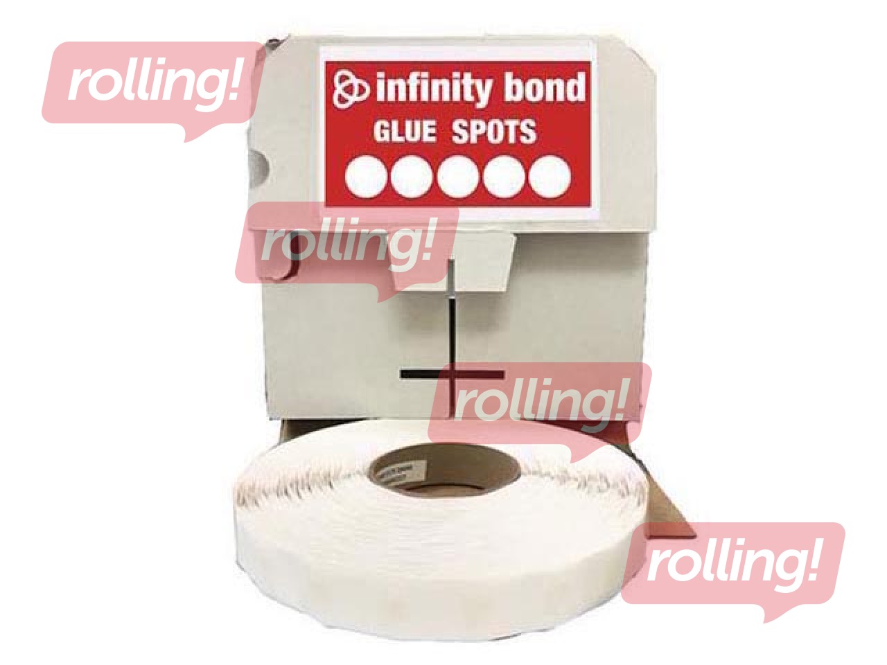 Glue points Hotmelt, low degree of adhesivness, 10mm x 1000 dots