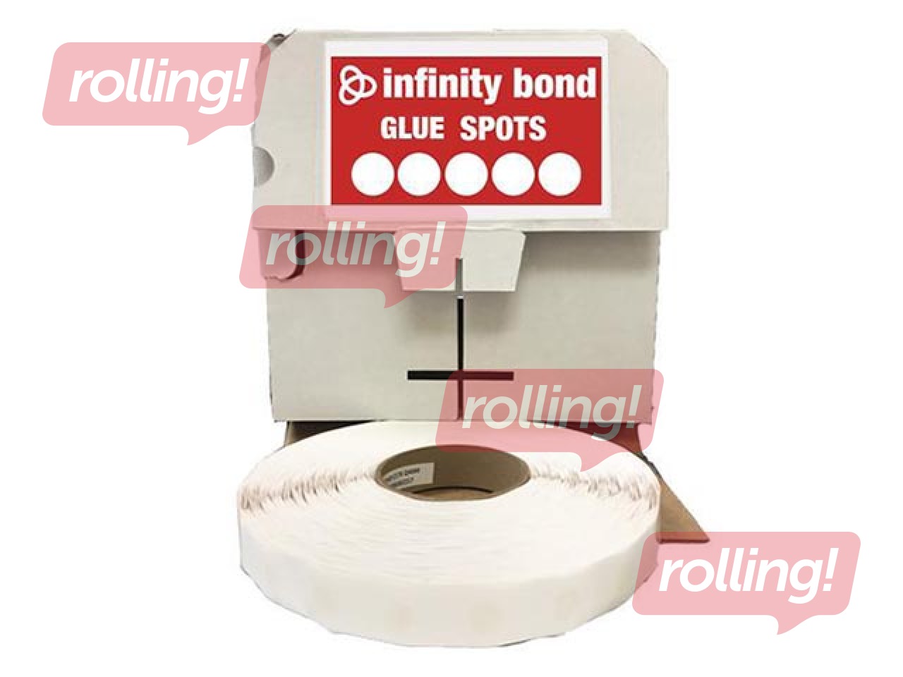 Glue points Hotmelt, medium degree of adhesivness, 10mm x 1000 dots 