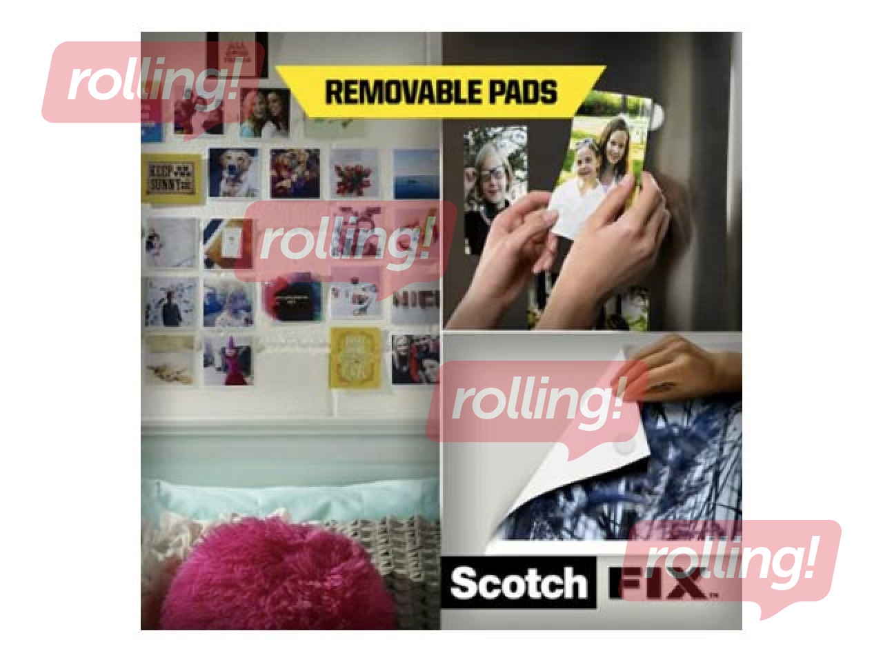 Eemaldatavad liimipadjad Scotch, 11 mm x 15 mm, 36 tk