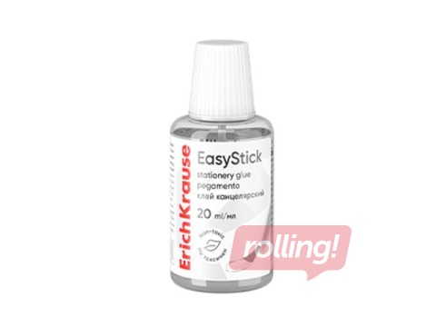 Līme ErichKrause, EasyStick, caurspīdīga, ar otiņu, 20ml