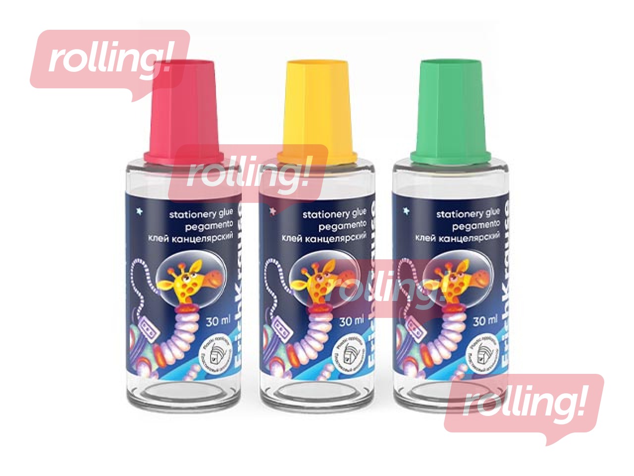 Glue ErichKrause, Space animals, transparent, with applicator, 30ml
