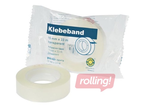 Līmlente Office Point, caurspīdīga, 15mm x 33m, 1 gab.