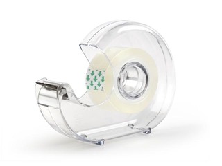 Держатель с скотчем Forpus, скотч прозрачный, 19мм x 33м