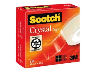 Скотч 3M, Scotch Crystal 600, прозрачный, 19мм x 33м, 1 шт. 