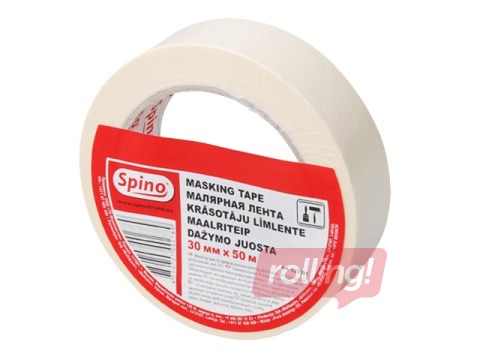 Adhesive paper tape 30 mm x 50 m, white