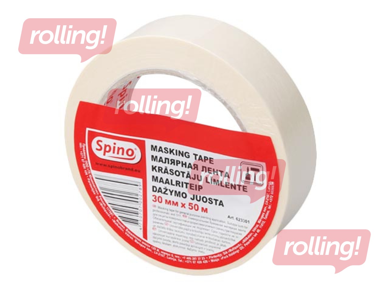 Adhesive paper tape 30 mm x 50 m, white