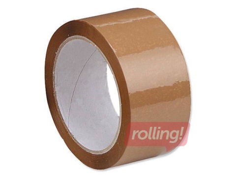 Līmlente pakošanai, akrila, 76mm x 66m, brūna