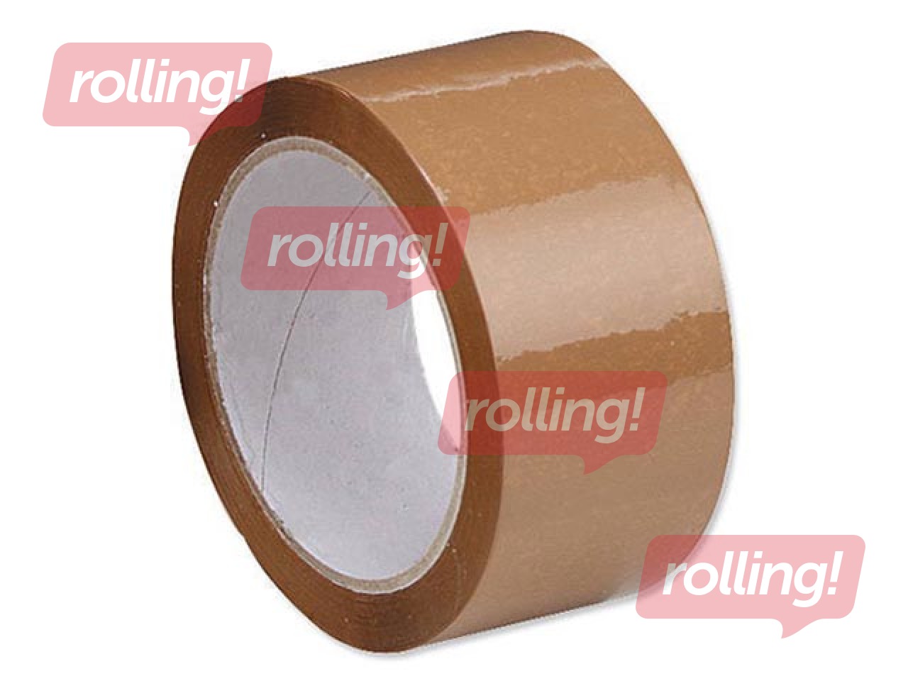 Līmlente pakošanai, akrila, 76mm x 66m, brūna