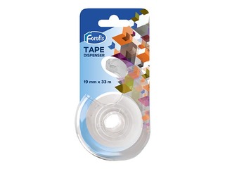 Держатель с скотчем Forofis, скотч прозрачный, 19мм x 33м