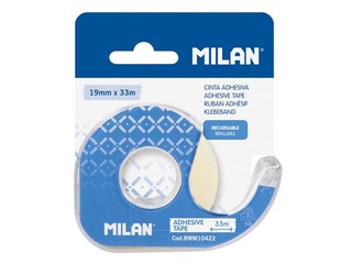 Скотч с держателем Milan, прозрачный, 19мм x 33м
